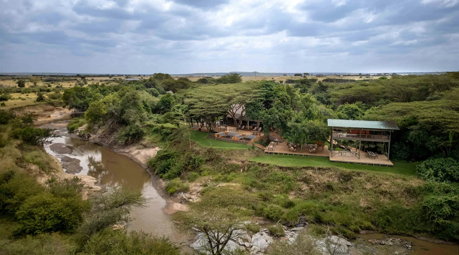 Ilkeliani Camp exterior in the Maasai Mara