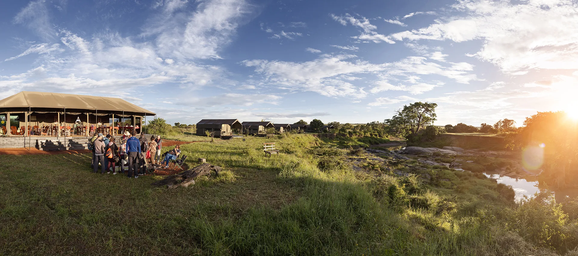 Exteriör av Julia River Camp i Masai Mara