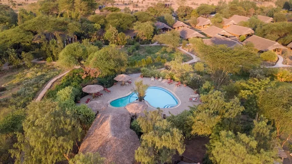 Kibo Safari Camp exterior near Amboseli