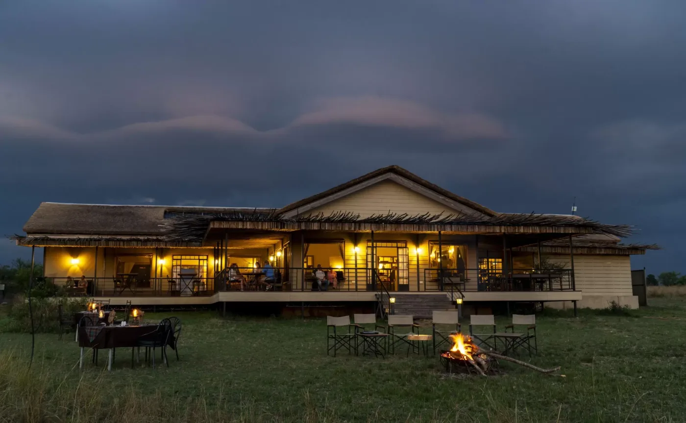 Exterior of Serengeti Mara River Camp in Kogatende, Northern Serengeti