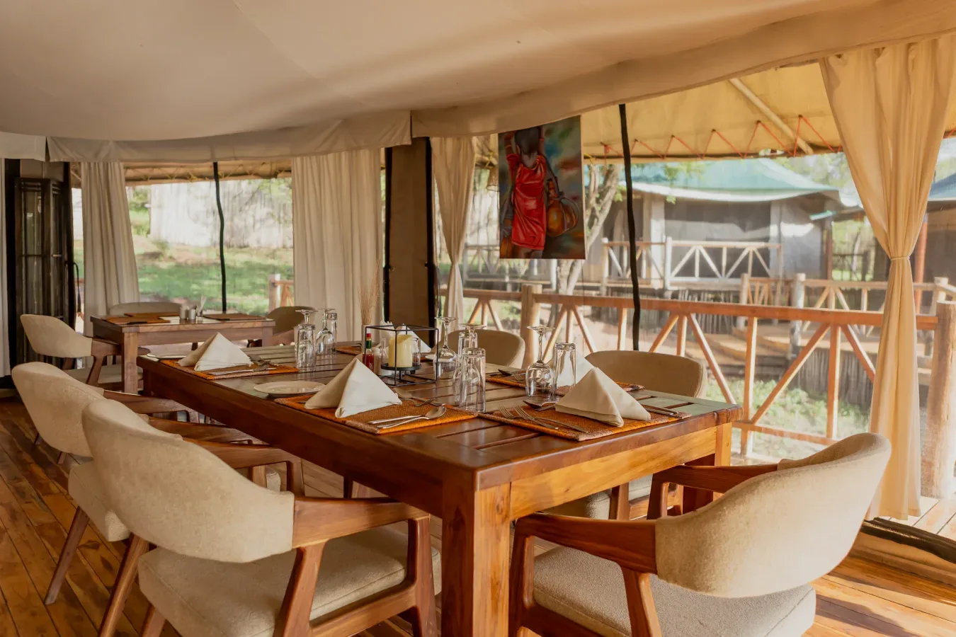 View of Enkirari Wilderness Camp in Central Serengeti