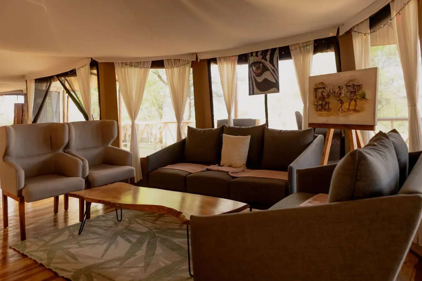 View of Enkirari Wilderness Camp in Central Serengeti