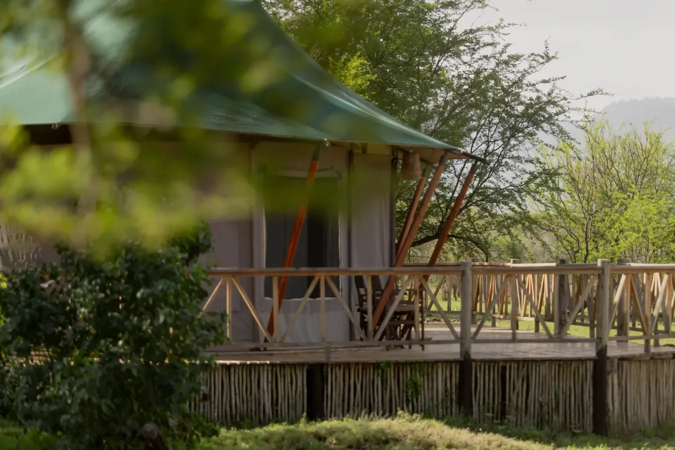 View of Enkirari Wilderness Camp in Central Serengeti
