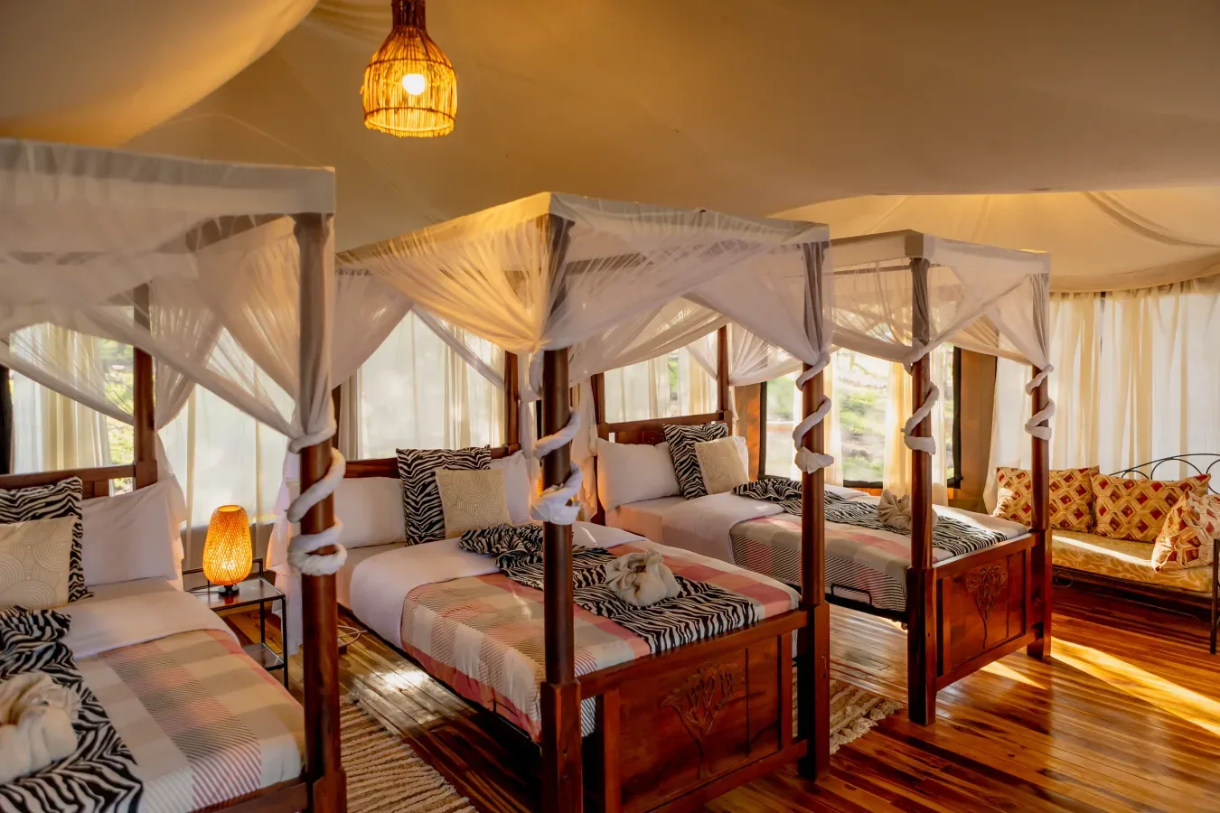 View of Enkirari Wilderness Camp in Central Serengeti