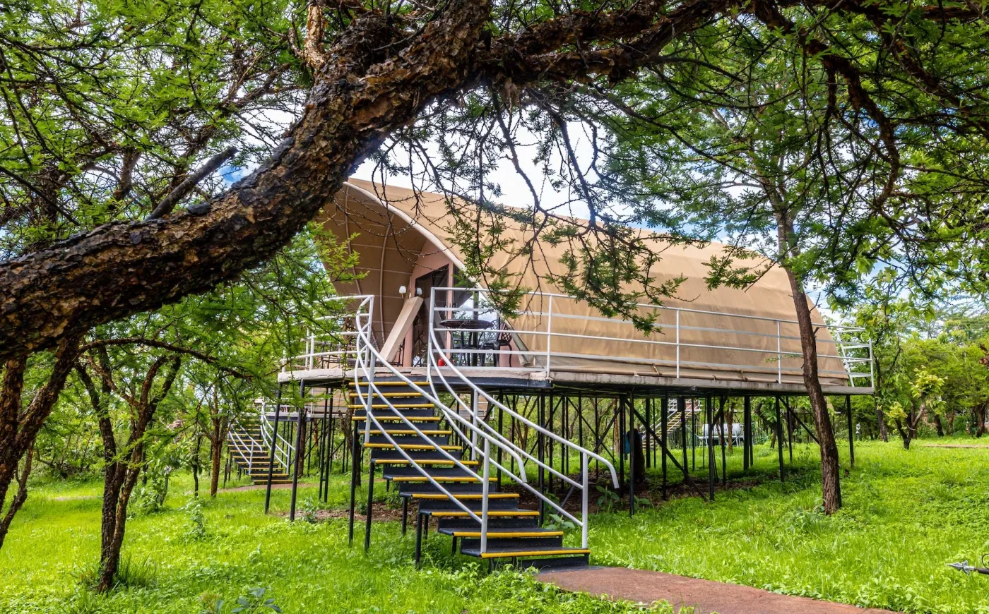 View of Ngorongoro Safari Lodge in Southern Ngorongoro Conservation Area, about 50 km southwest of Karatu