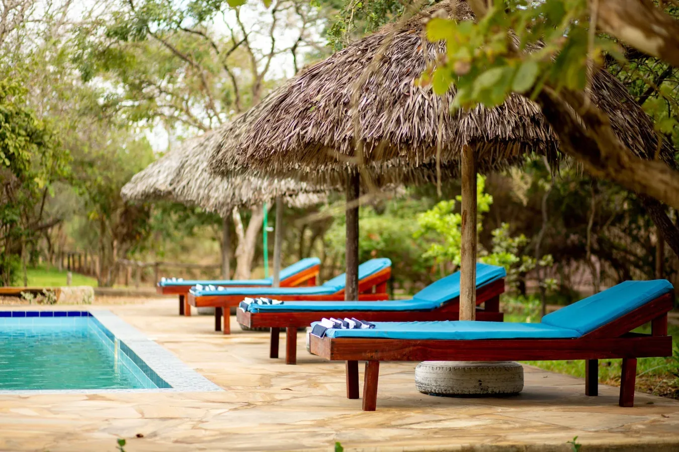 View of Selous Safari Lodge in Nyerere National Park area