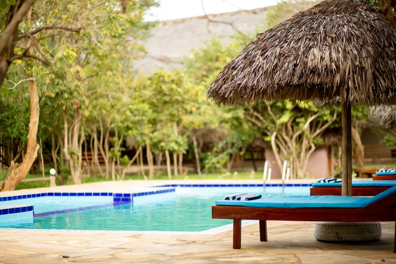 View of Selous Safari Lodge in Nyerere National Park area
