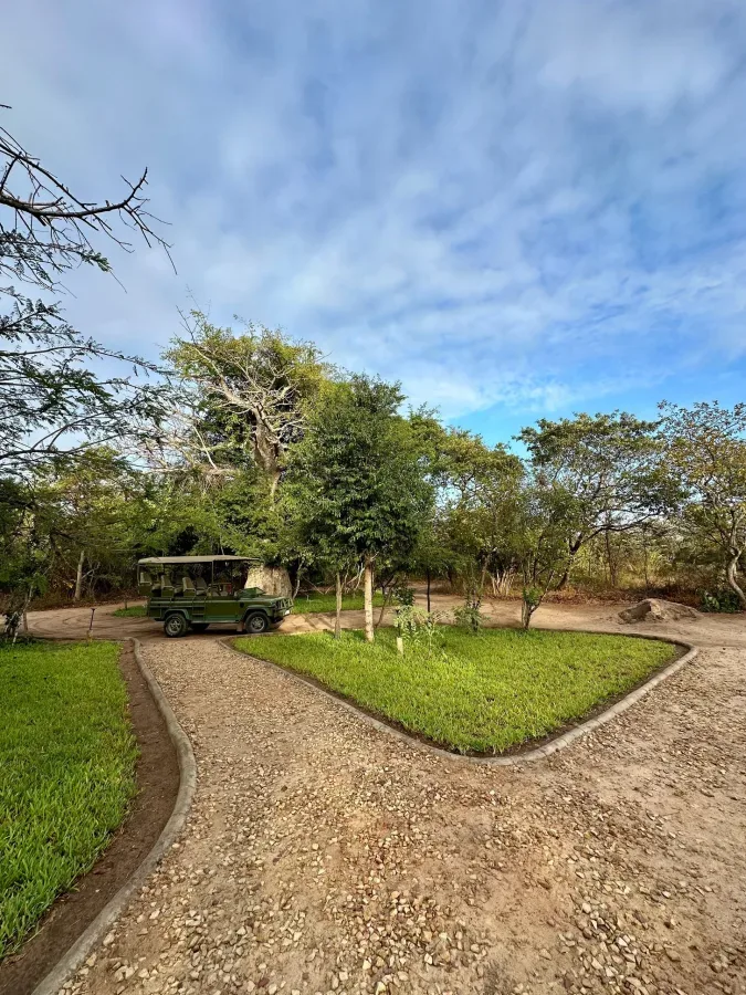 View of Selous Safari Lodge in Nyerere National Park area