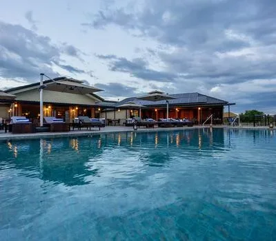 View of Serengeti Mara River Camp in Kogatende, Northern Serengeti