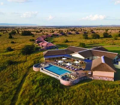 View of Serengeti Mara River Camp in Kogatende, Northern Serengeti