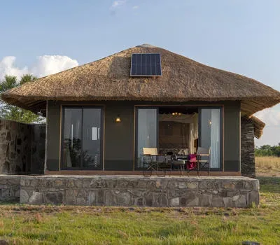 View of Serengeti Mara River Camp in Kogatende, Northern Serengeti
