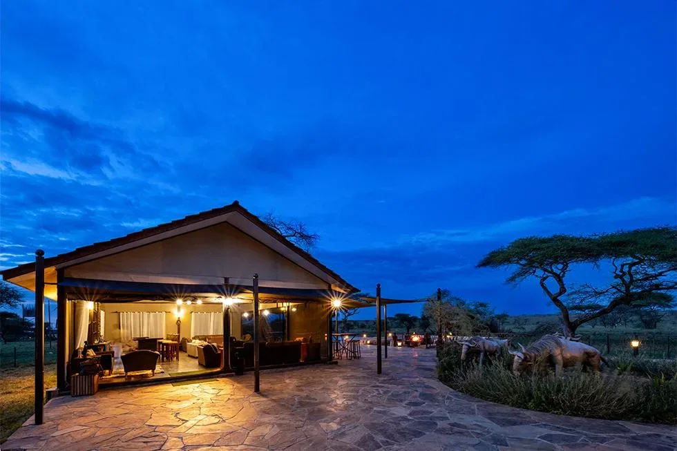View of Serengeti Sametu Camp in Ngarenanyuki, Central Serengeti