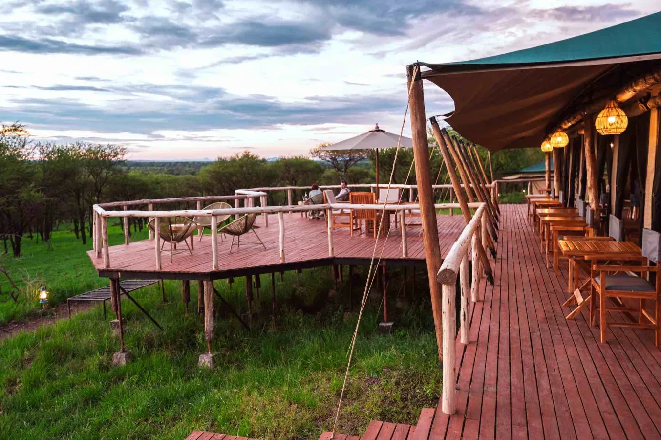 View of Tukaone Tented Camp in Central Serengeti