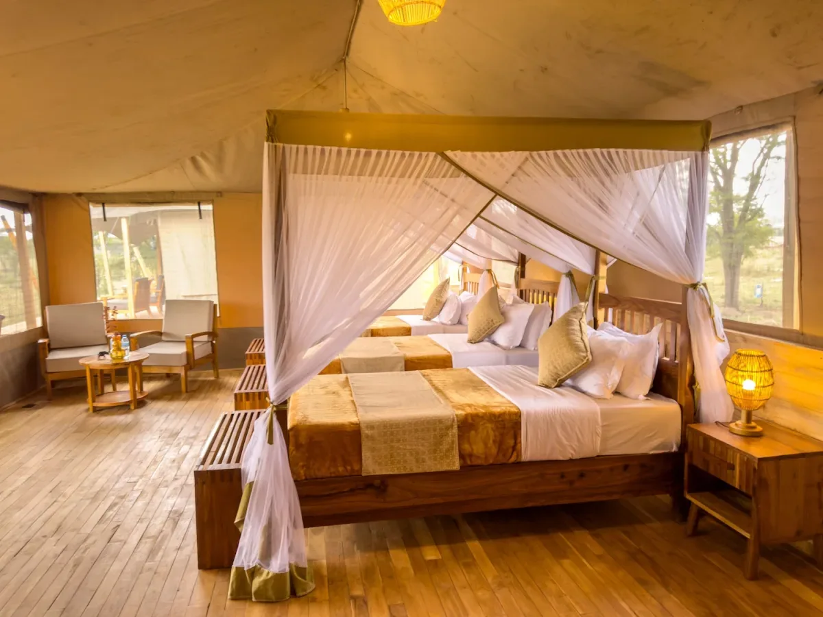 View of Tukaone Tented Camp in Central Serengeti