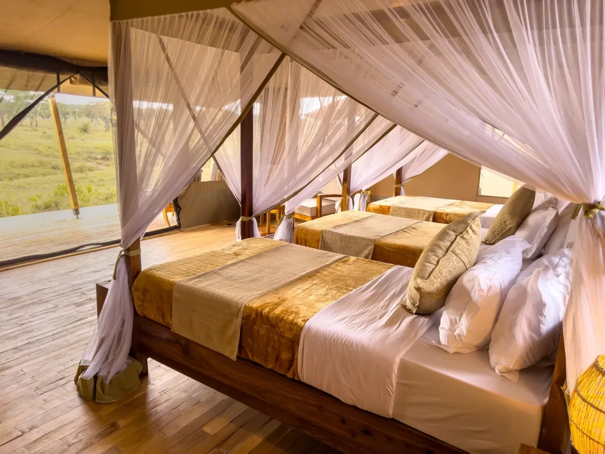 View of Tukaone Tented Camp in Central Serengeti