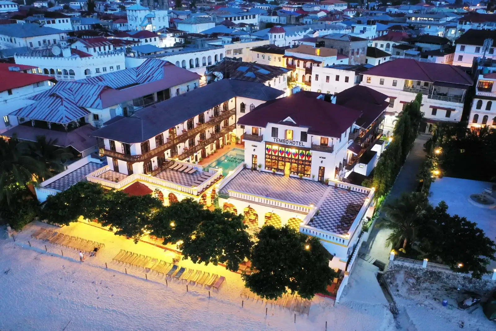 Tembo House Hotel exterior in Stone Town, Zanzibar