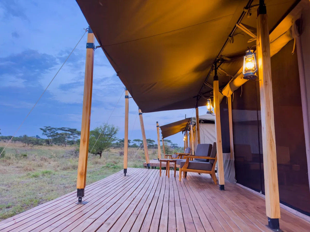 Exterior of Tukaone Tented Camp in Central Serengeti