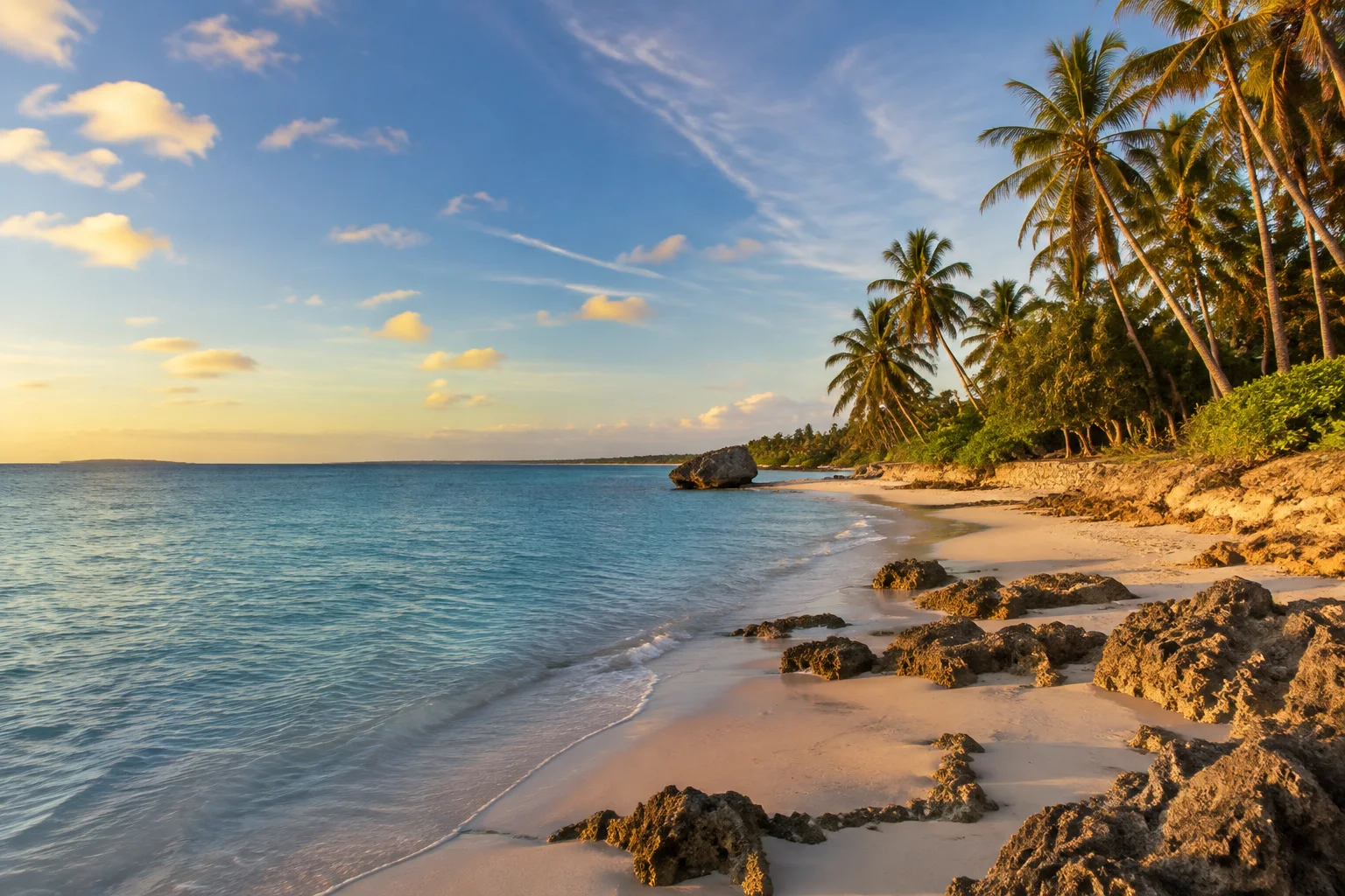 Zanzibars kystlinje før flyplasstransfer