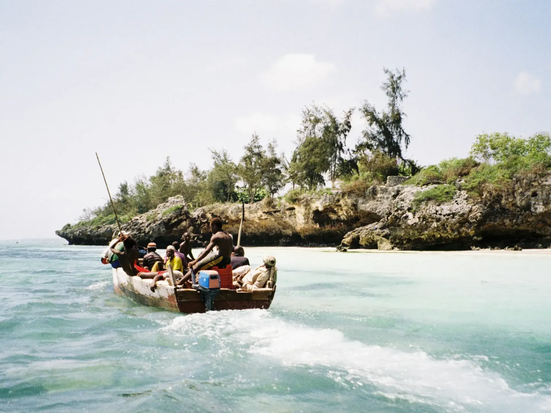 Coastal boat route near Zanzibar